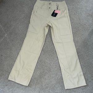 High Waisted Faux Leather pants